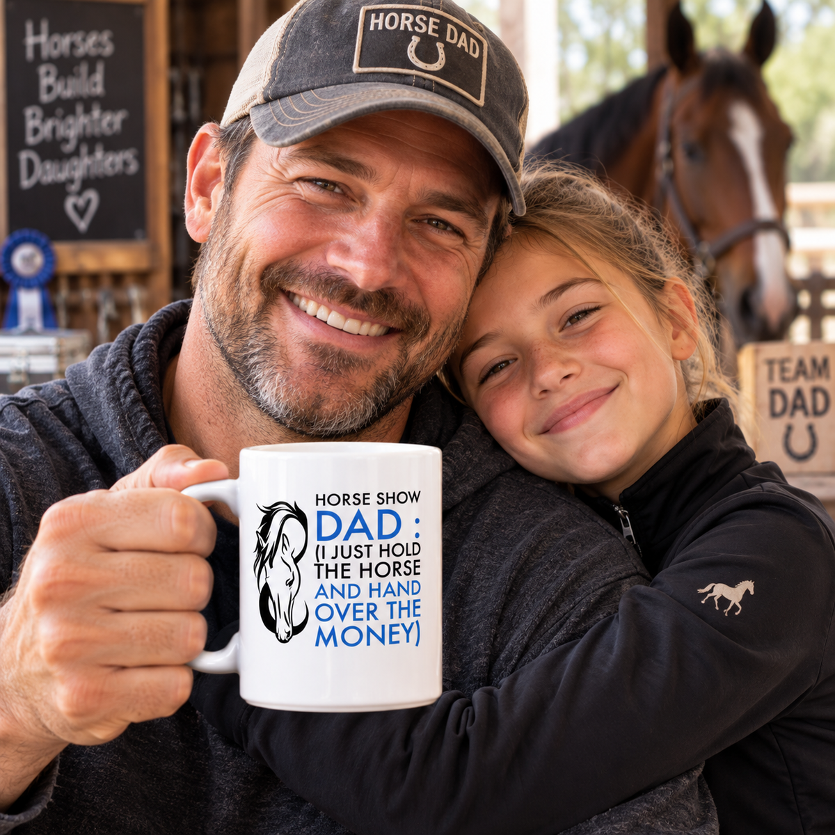 Horse Show Dad Mug, Funny Horse Dad Gift, Equestrian Dad Gift, Horse Lover Coffee Mug – "Horse Show Dad"