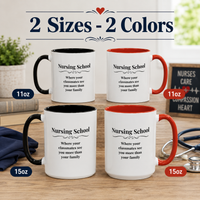 Funny Nursing Student Mug, Nursing School Gift for Future Nurse, Student Nurse Coffee Mug, Nursing Graduation Gift - "Nursing School Where Your Classmates See You More"