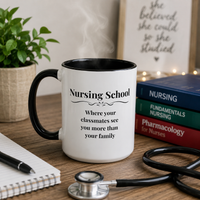 Funny Nursing Student Mug, Nursing School Gift for Future Nurse, Student Nurse Coffee Mug, Nursing Graduation Gift - "Nursing School Where Your Classmates See You More"