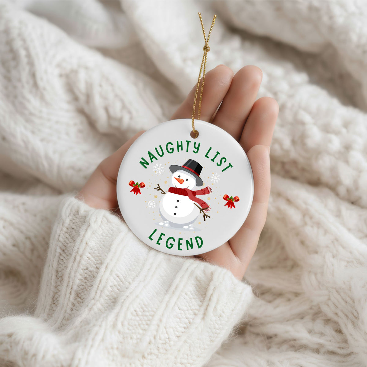 Funny Naughty List Christmas Ornament, Naughty Christmas Gift, Funny Secret Santa Gift, Christmas Humor - Naughty List Legend