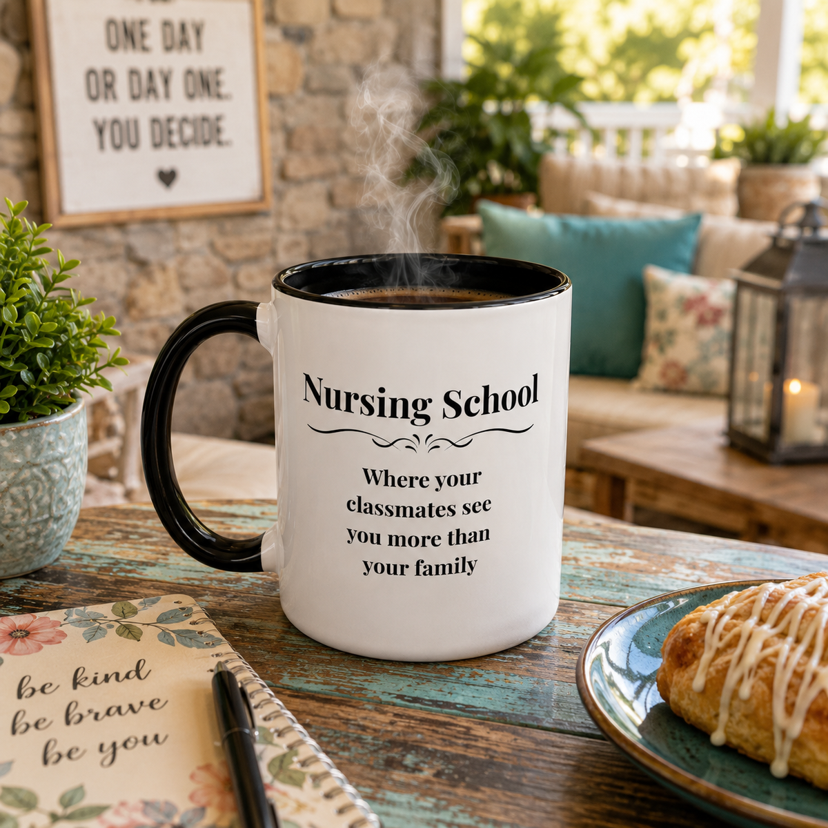 Funny Nursing Student Mug, Nursing School Gift for Future Nurse, Student Nurse Coffee Mug, Nursing Graduation Gift - "Nursing School Where Your Classmates See You More"