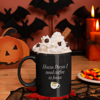 Funny Halloween Mug, Halloween Coffee Mug, Witchy Coffee Lover Gift, Hocus Pocus Mug, Spooky Season Gift - Hocus Pocus I Need Coffee To Focus
