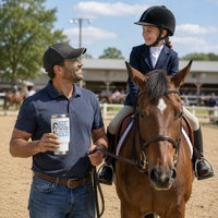 Horse Show Dad Travel Mug, Funny Horse Dad Gift, Equestrian Dad Tumbler, Horse Lover Gift – Horse Show Dad