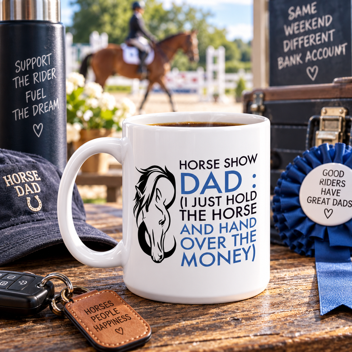 Horse Show Dad Mug, Funny Horse Dad Gift, Equestrian Dad Gift, Horse Lover Coffee Mug – "Horse Show Dad"