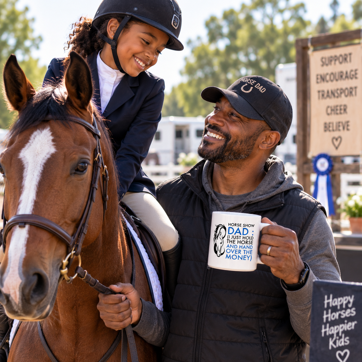 Horse Show Dad Mug, Funny Horse Dad Gift, Equestrian Dad Gift, Horse Lover Coffee Mug – "Horse Show Dad"
