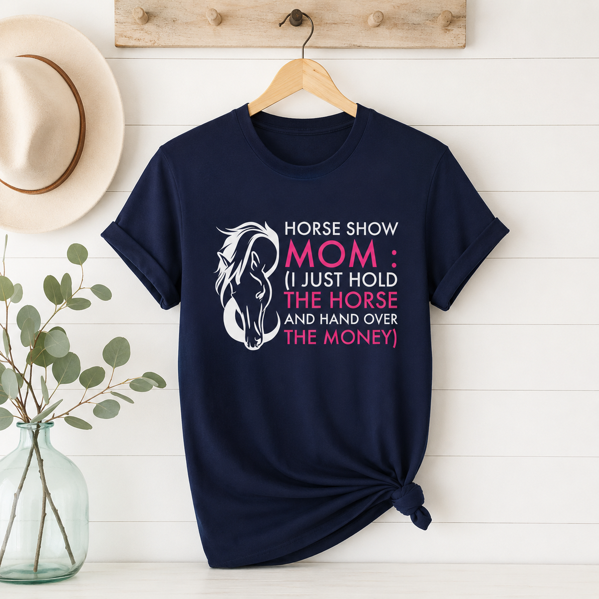 Funny Horse Show Mom T-Shirt – Horse Mom Present – Equestrian Gift for Moms – Horse Show Mom Tee – "Horse Show Mom"