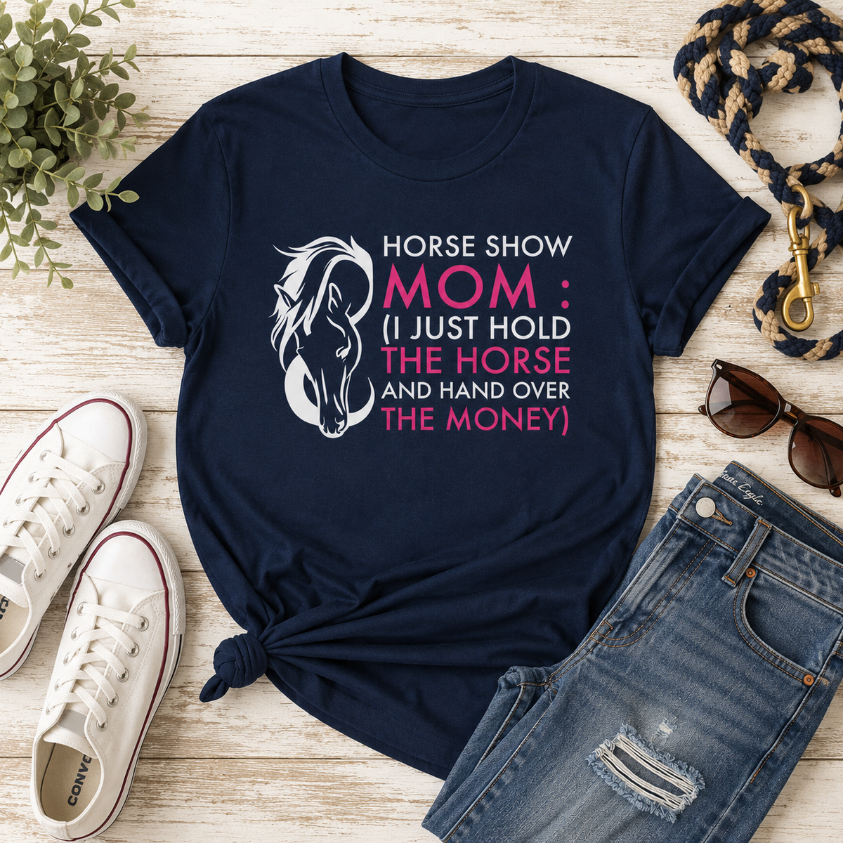 Funny Horse Show Mom T-Shirt – Horse Mom Present – Equestrian Gift for Moms – Horse Show Mom Tee – "Horse Show Mom"