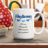 Funny Nephew Gift, Nephew Mug, Gift for Nephew, Nephew Birthday Gift, Funny Family Coffee Mug - Nephews 70% Sass