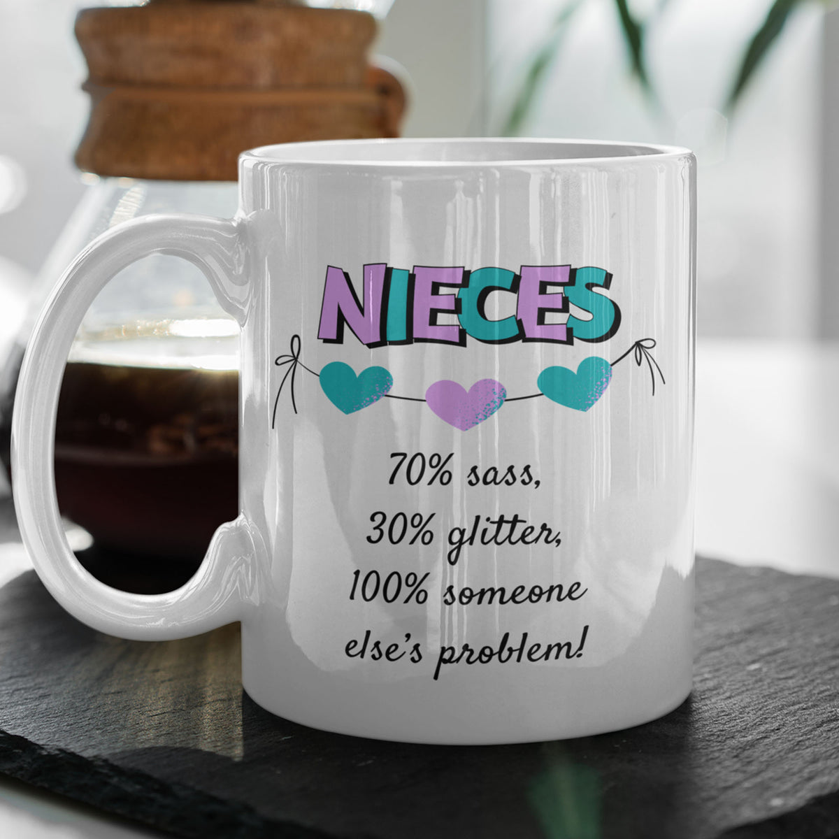 Funny Niece Gift, Niece Mug, Funny Gift for Niece, Niece Birthday Gift, Sassy Niece Coffee Mug - Nieces 70% Sass