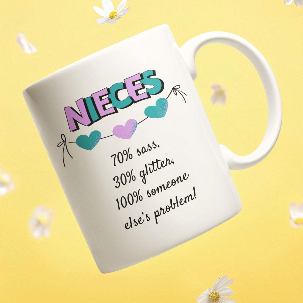 Funny Niece Gift, Niece Mug, Funny Gift for Niece, Niece Birthday Gift, Sassy Niece Coffee Mug - Nieces 70% Sass