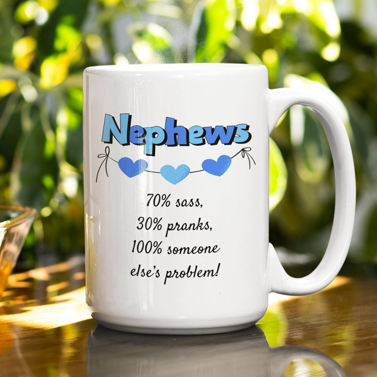 Funny Nephew Gift, Nephew Mug, Gift for Nephew, Nephew Birthday Gift, Funny Family Coffee Mug - Nephews 70% Sass