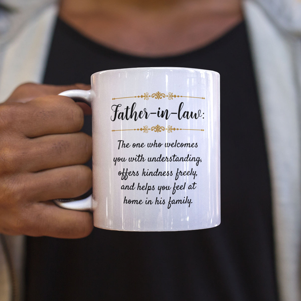Father in Law Gift, Meaningful Father in Law Mug, Gift from Daughter or Son in Law, Father’s Day Gift – Father-in-Law The One Who Welcomes You