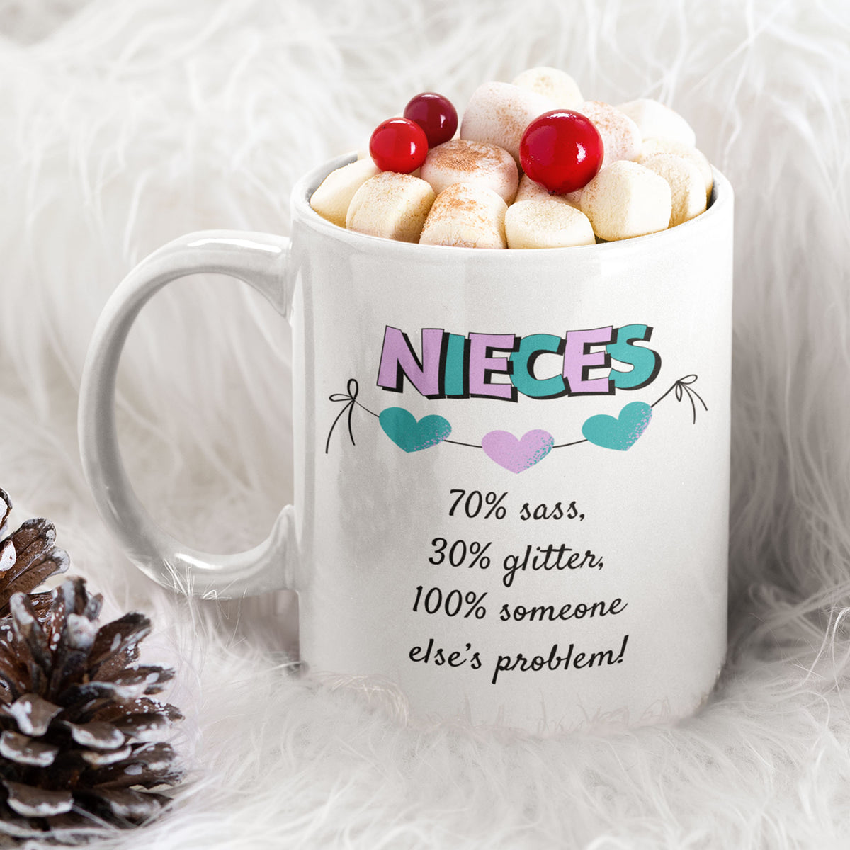 Funny Niece Gift, Niece Mug, Funny Gift for Niece, Niece Birthday Gift, Sassy Niece Coffee Mug - Nieces 70% Sass