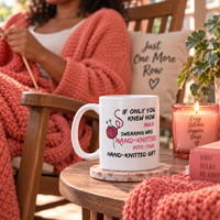 Funny Knitting Mug, Gift for Knitter, Yarn Lover Gift, Craft Gift for Her, Knitting Humor Coffee Mug, Unique Crafter Gift - If Only You Knew How Much Swearing