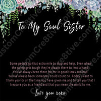 Soul Sister Necklace – Meaningful Gift for Soul Sister, Sentimental Friendship Jewelry for Your Forever Person - "Some people go that extra mile"