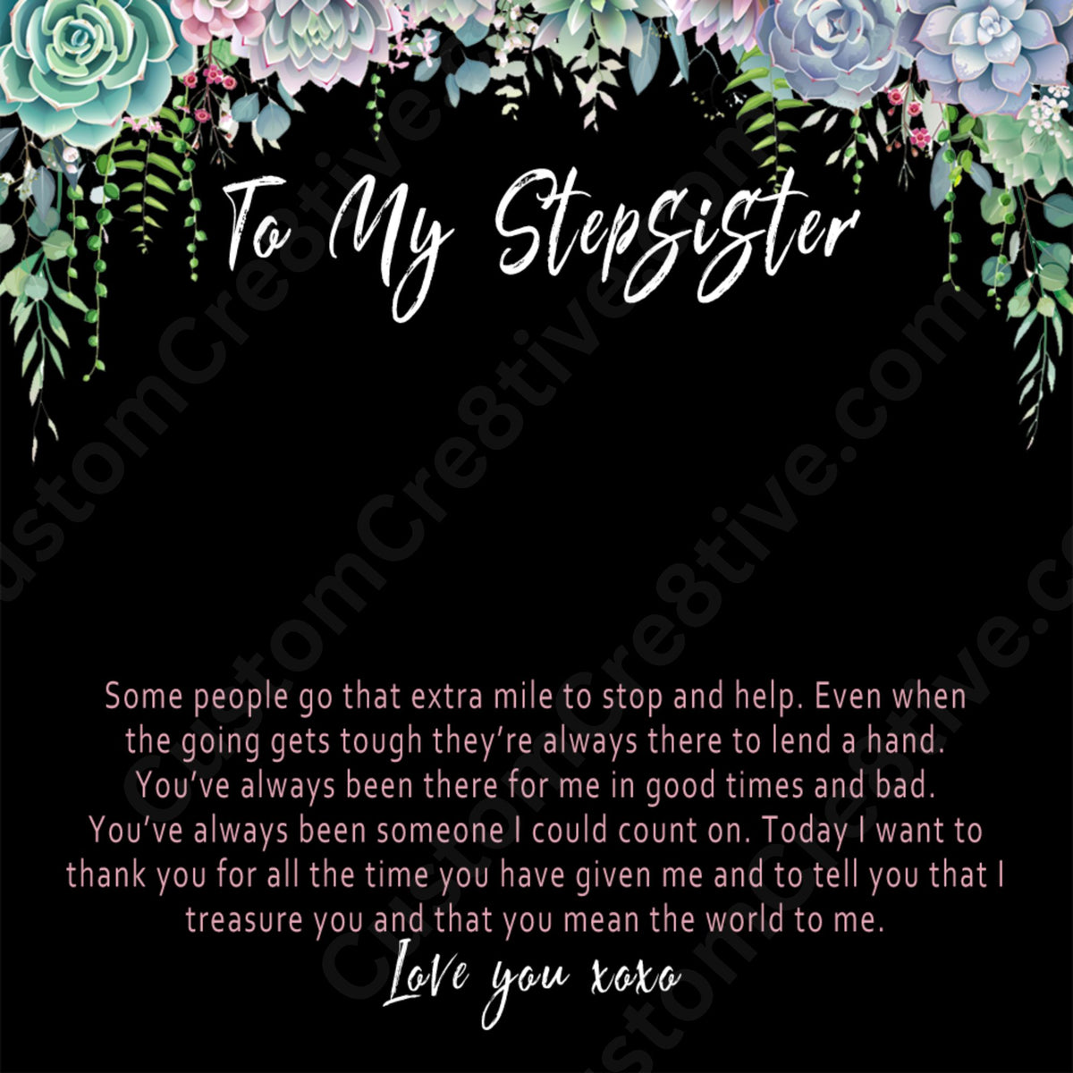 Stepsister Necklace – Meaningful Gift for Stepsister from Stepbrother or Stepsister - "Some people go that extra mile"