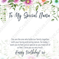 Nana Birthday Necklace Gift from Grandkids – Heartfelt Nana Jewelry with Message Card - "You are the one who holds our family together"