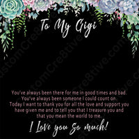 Gigi Necklace from Grandkids – Meaningful Gigi Birthday Gift, Sentimental Gift for Gigi Jewelry - "You've always been there for me in good times and bad"