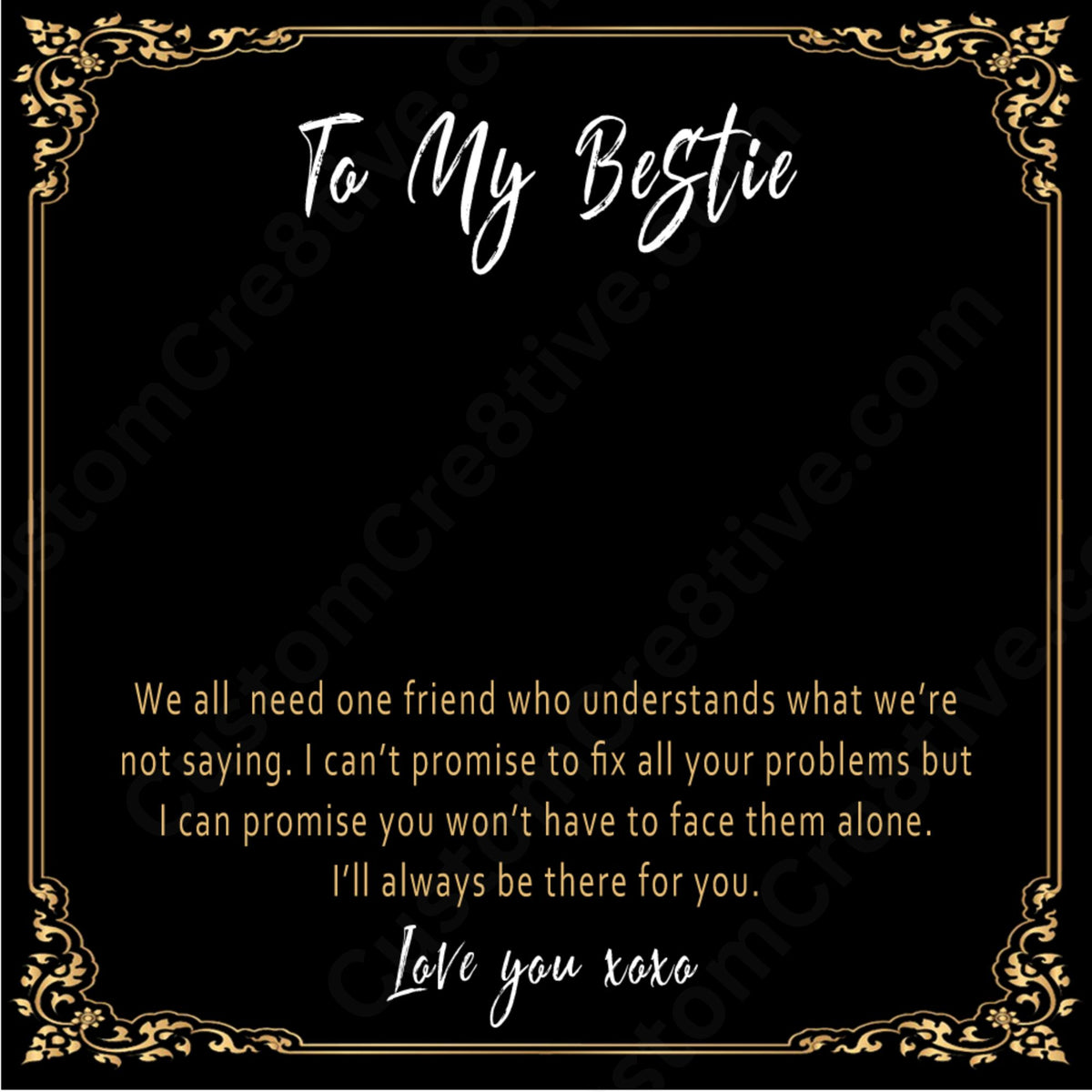 Bestie Necklace – Meaningful Best Friend Gift, Love Knot Jewelry for a Special Friend - "We all need one friend who understands"