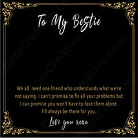 Bestie Necklace – Meaningful Best Friend Gift, Love Knot Jewelry for a Special Friend - "We all need one friend who understands"