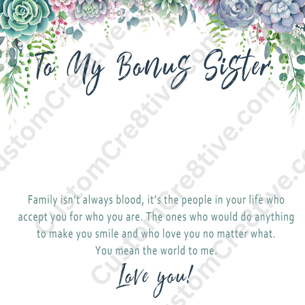 Bonus Sister Necklace – Meaningful Gift from Stepsister or Stepbrother, Love Knot Jewelry for Anyone Who Is Like A Sister - "Family isn't always blood"