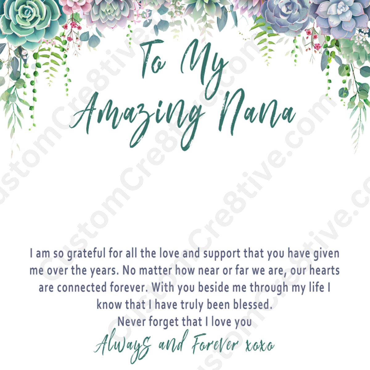 Nana Mothers Day Necklace – Nana Gift from Grandkids, Love Knot Nana Jewelry Present - "I'm so grateful for all the love"
