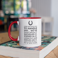 Funny Horse Girl Mug – "Horse Girls Know How To Handle Shit" – Equestrian Coffee Cup Gift For Women, Horse Riders & Cowgirls