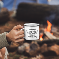 Funny Ginger Cat Lover Gift: Proud Parent Of An Orange Tabby Cat, 12oz Cat Camper Mug, Sarcastic Humor Coffee Cup for Pet Owners