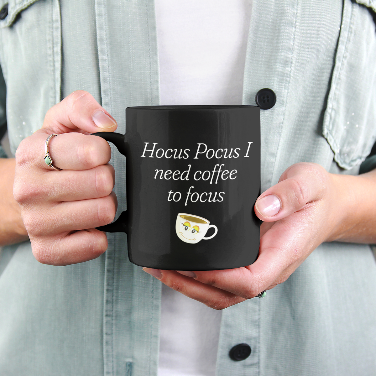 Funny Halloween Mug, Halloween Coffee Mug, Witchy Coffee Lover Gift, Hocus Pocus Mug, Spooky Season Gift - Hocus Pocus I Need Coffee To Focus