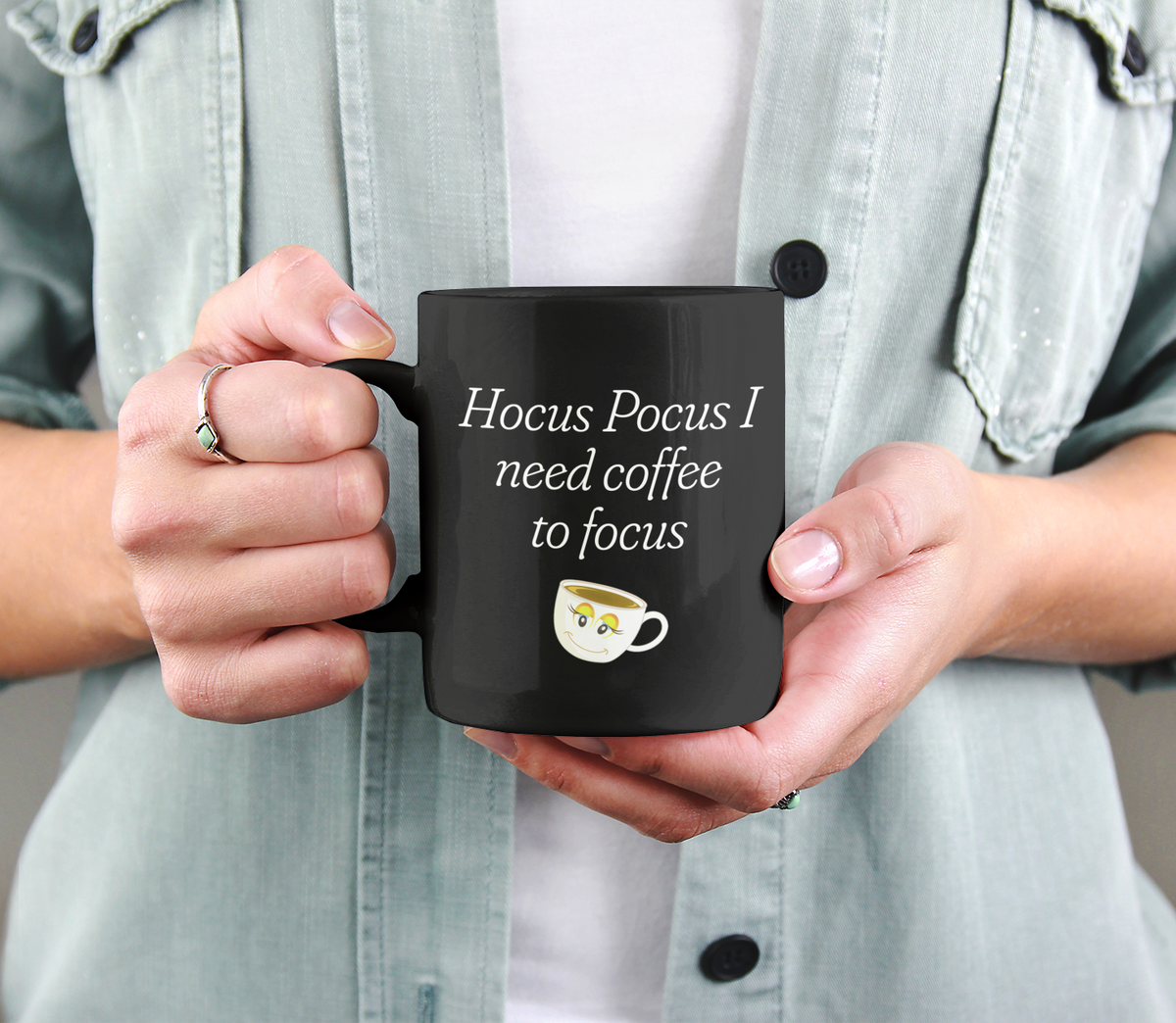 Funny Halloween Mug, Halloween Coffee Mug, Witchy Coffee Lover Gift, Hocus Pocus Mug, Spooky Season Gift - Hocus Pocus I Need Coffee To Focus