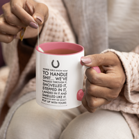 Funny Horse Girl Mug – "Horse Girls Know How To Handle Shit" – Equestrian Coffee Cup Gift For Women, Horse Riders & Cowgirls