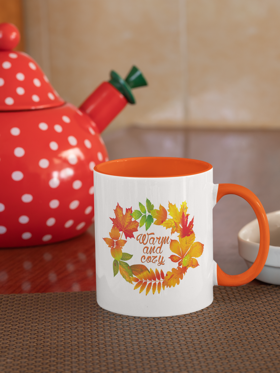 Fall Mug, Autumn Coffee Mug, Cozy Fall Coffee Cup, Fall Leaves Mug, Autumn Gift for Her, Cozy Season Mug - Warm and Cozy