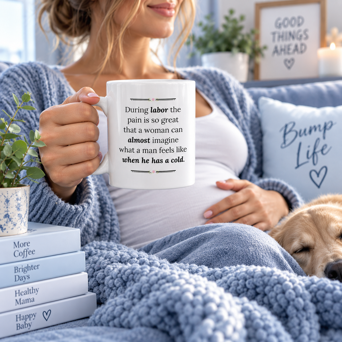Funny Pregnancy Mug, Mom To Be Gift, Baby Shower Gift, Expecting Mom Gift – During Labor The Pain Is So Great
