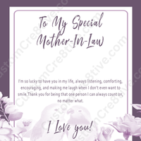Mother in Law Necklace – Sentimental Gift from Son in Law or Daughter in Law, Thoughtful Jewelry with Message Card - "I'm so lucky to have you in my life"