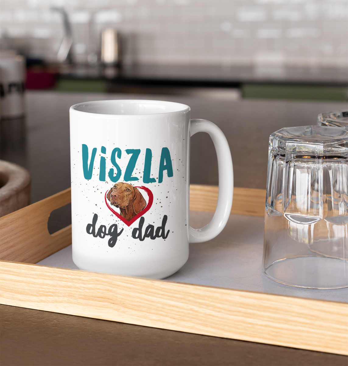 Viszla Dog Mom And Viszla Dog Dad Coffee Mug - Viszla Gifts For Women And Men - Hungarian Viszla Present
