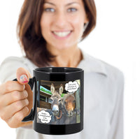 Load image into Gallery viewer, Donkey Mug - Ceramic Donkey Cup - Gift For Donkey Lover - Donkey Gift - &quot;Are You Always A Smartass&quot;
