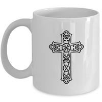 Christian Mug For Men - Christian Husband Or Christian Boyfriend Ceramic Mug - "Man Of Faith"