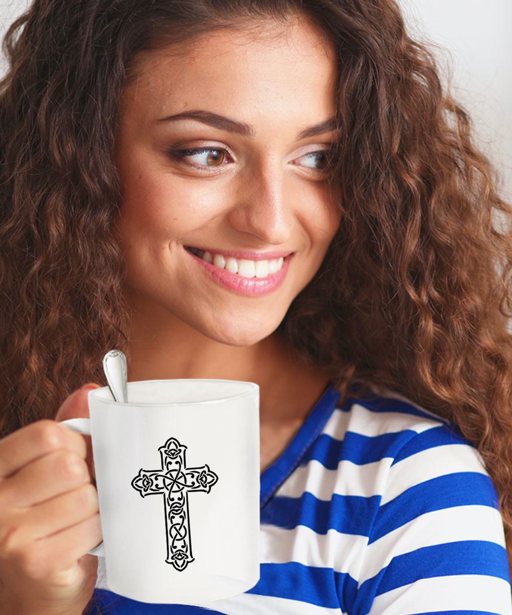 Christian Mug For Women - Christian Wife Or Christian Girlfriend Ceramic Mug - "Woman Of Faith"