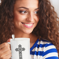 Christian Mug For Women - Christian Wife Or Christian Girlfriend Ceramic Mug - "Woman Of Faith"