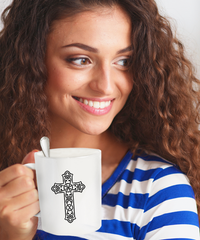 Load image into Gallery viewer, Christian Mug For Women - Christian Wife Or Christian Girlfriend Ceramic Mug - &quot;Woman Of Faith&quot;
