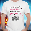 Music Lovers T Shirt - Music Lovers Gift Idea - "Music Is Life"