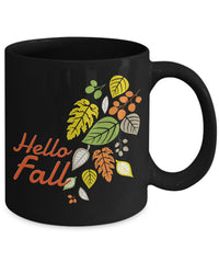 Load image into Gallery viewer, Fall Coffee Mug - Autumn Leaf Coffee Mug - &quot;Hello Fall&quot;
