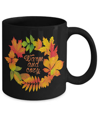 Load image into Gallery viewer, Fall Coffee Mug - Autumn Leaf Coffee Mug - Harvest Mug - &quot;Warm And Cozy&quot;

