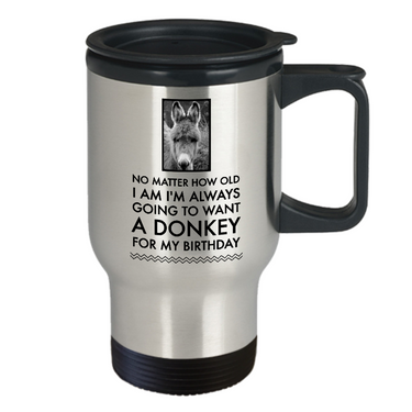 Donkey Travel Mug - Cute Donkey Gifts - Gifts For Donkey Lovers - 