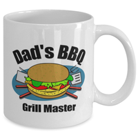 Funny Dad BBQ Grill Master Coffee Mug, Grill Gift For Men, Barbecue Mug, Grilling Gift, Father's Day Gift for Dads, Step Dad Birthday Gifts