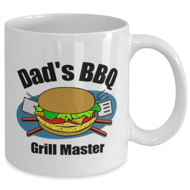 Funny Dad BBQ Grill Master Coffee Mug, Grill Gift For Men, Barbecue Mug, Grilling Gift, Father's Day Gift for Dads, Step Dad Birthday Gifts