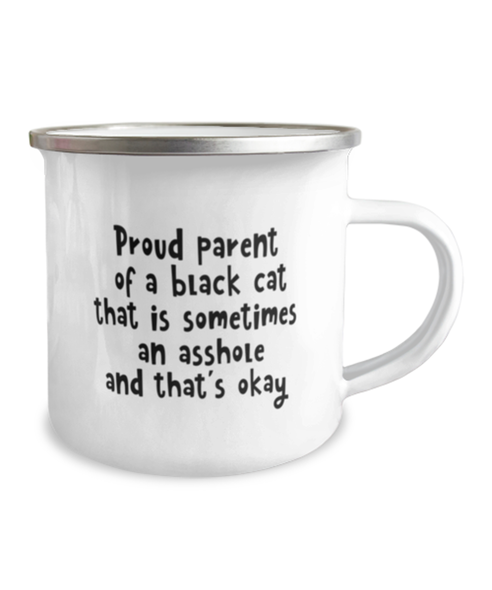 Funny Black Cat Coffee Mug. Black Cat Lover Gift. Black Cat Enamel Mug. Black Cat Decor. Black Cat Mom. Black Cat Men. Black Cat Birthday