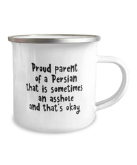 Load image into Gallery viewer, Funny Persian Cat Coffee Mug. Persian Cat Gifts. Funny Cat Lover Gift. Cat Enamel Mug. Cat Birthday Gift. Persian Gifts. Cat Mom. Cat Dad
