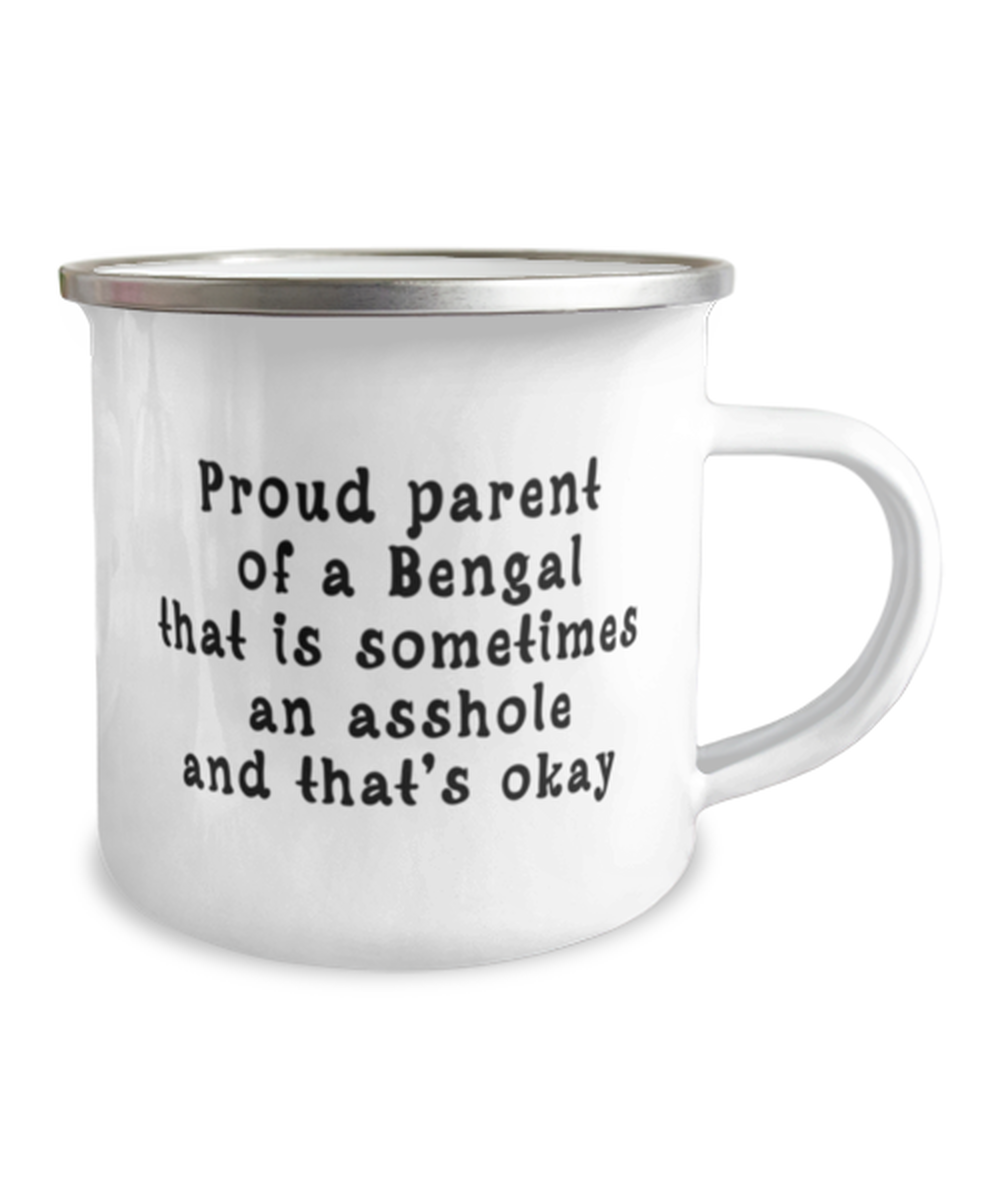 Funny Bengal Cat Coffee Mug. Bengal Cat Gifts. Funny Cat Lover Gift. Cat Enamel Mug. Cat Birthday Gift. Bengal Cat. Cat Mom. Cat Dad