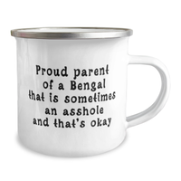Funny Bengal Cat Coffee Mug. Bengal Cat Gifts. Funny Cat Lover Gift. Cat Enamel Mug. Cat Birthday Gift. Bengal Cat. Cat Mom. Cat Dad